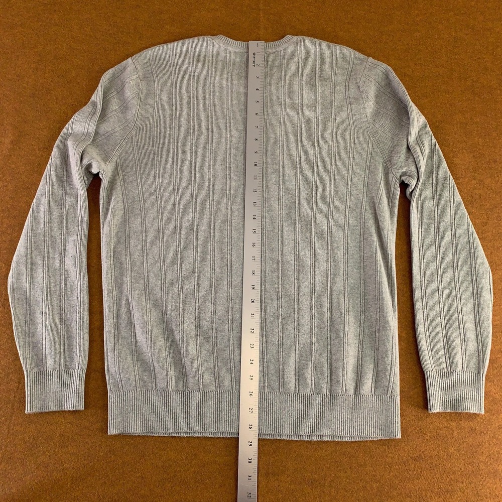 Gap Mens SIze Large Heather Gray CashSoft Rib Knit Crew Neck Sweater New - Picture 8 of 10